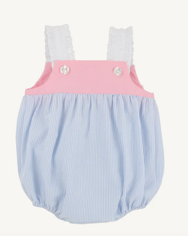 Babs Bubble-Seersucker, Breakers Blue Seersucker/Sandpearl Pink