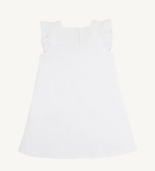 Darla Dress- Worth Ave White/Buckhead Blue
