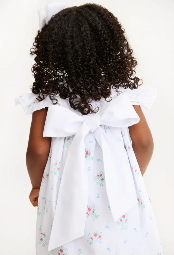 Franny Frock- Lancaster Gate Garden/Worth Ave White