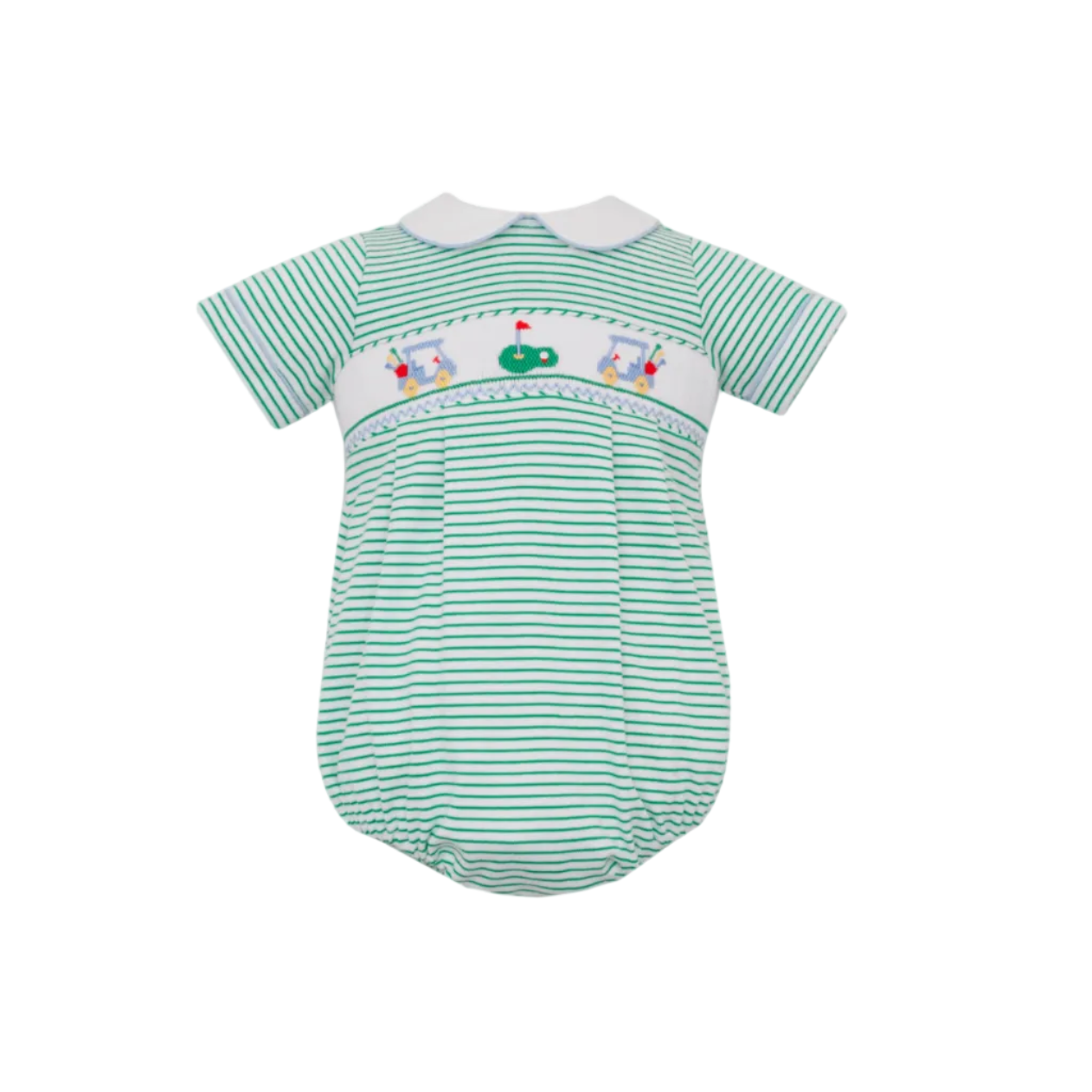 Golf Boy's Green Knit Stripe Boy's Bubble