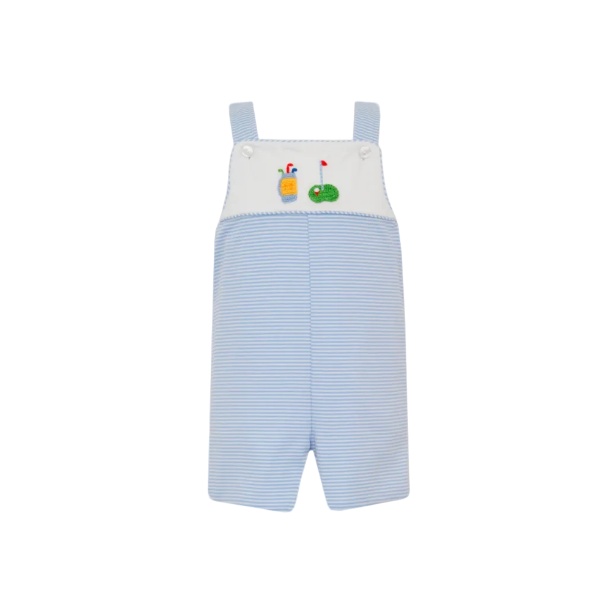 Golf- Blue Knit Stripe Boy's Strap Jon Jon