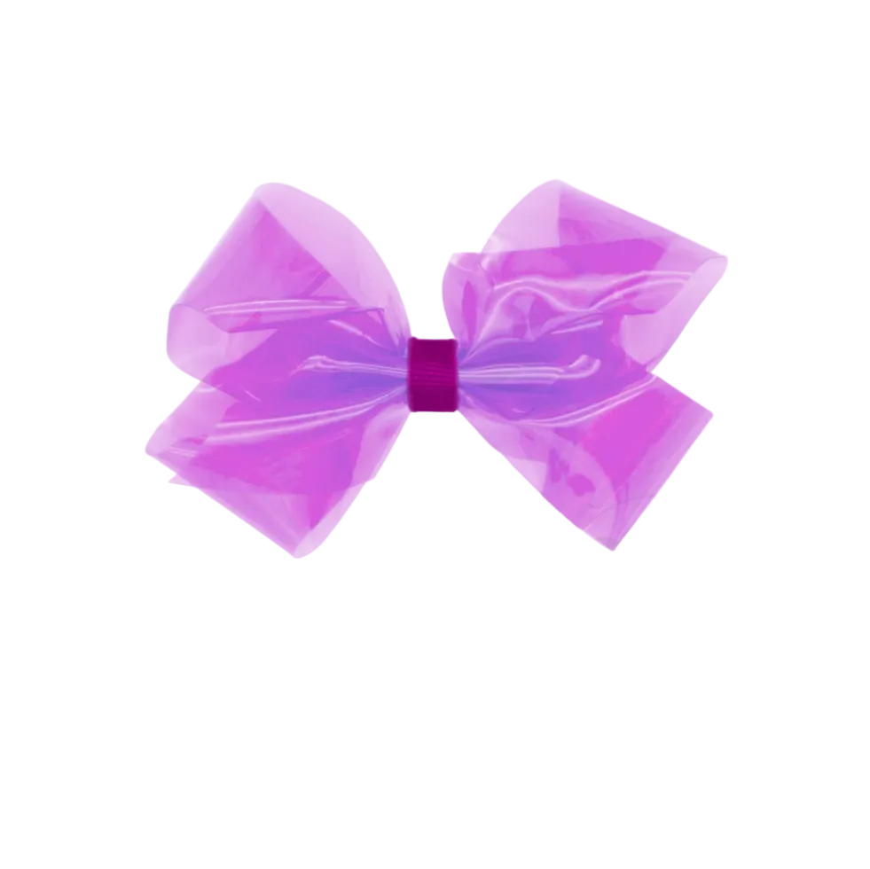 Medium WeeSplash Colored Swim Bow with Plain Wrap Royal Orchid