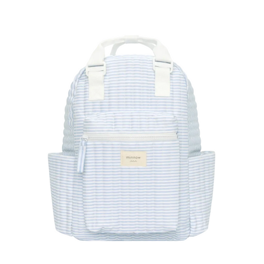 Powder Blue Stripe Everyday Coated Backpack