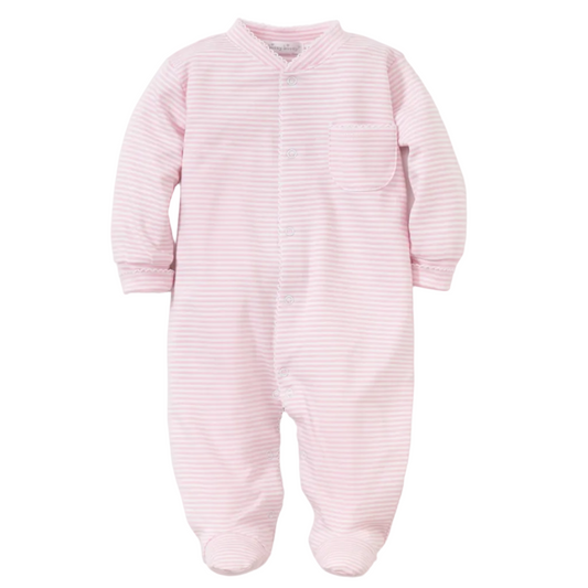 Simple Stripes Pink Footie
