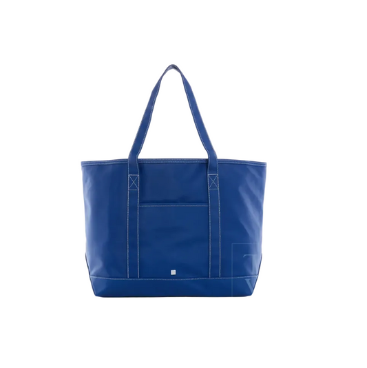 Maxi Tote- Coated Canvas Large Blue Bell