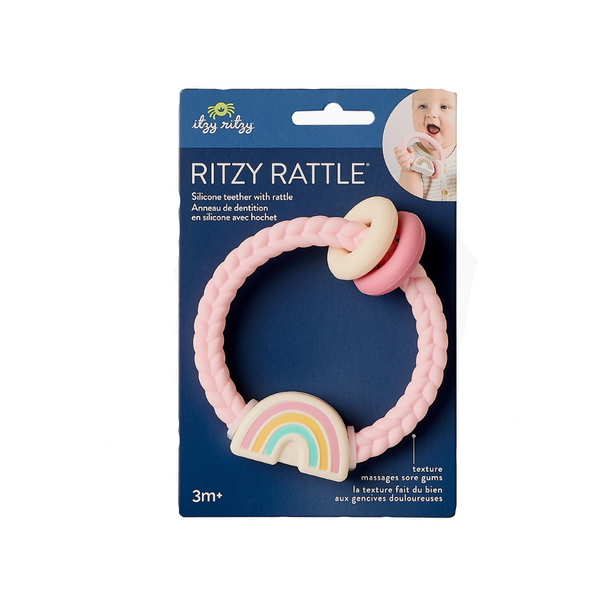 Ritzy Rattle™ Silicone Teether - Rainbow