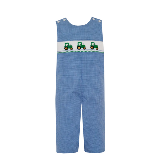 Tractor Boy's- Royal Blue Microcheck Boy's Long Jon Jon