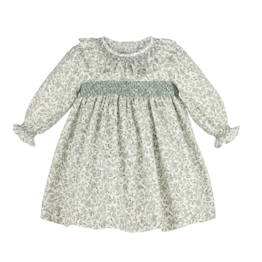 Heirloom Floral Dress, Green