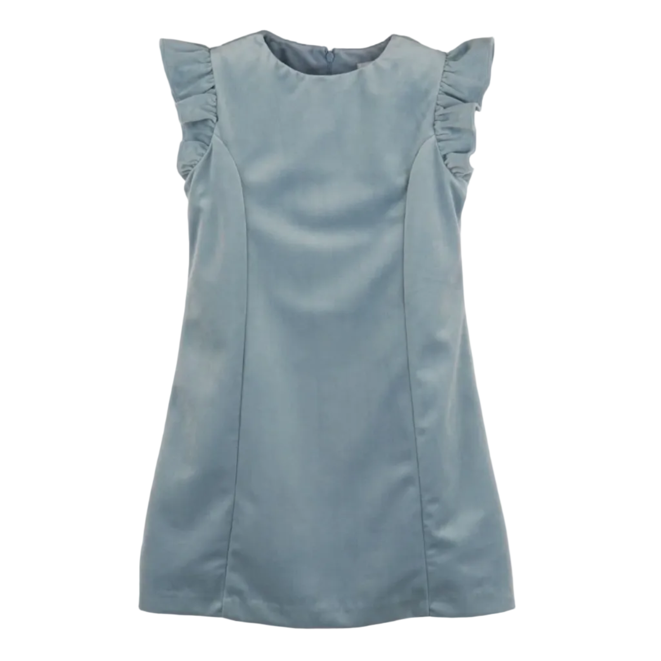 Deluxe Velvet Shirt Dress, Blue