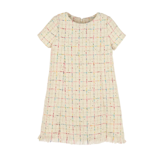 Tweed Princess Dress Ivory