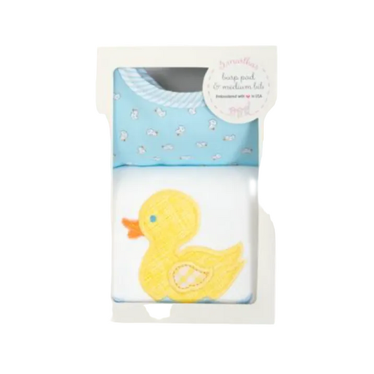 Duck Medium Bib & Burp Set