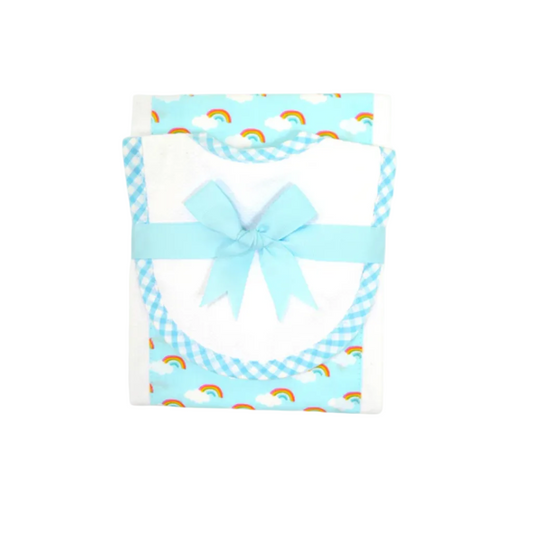 Rainbow Droller Bib & Burp Set
