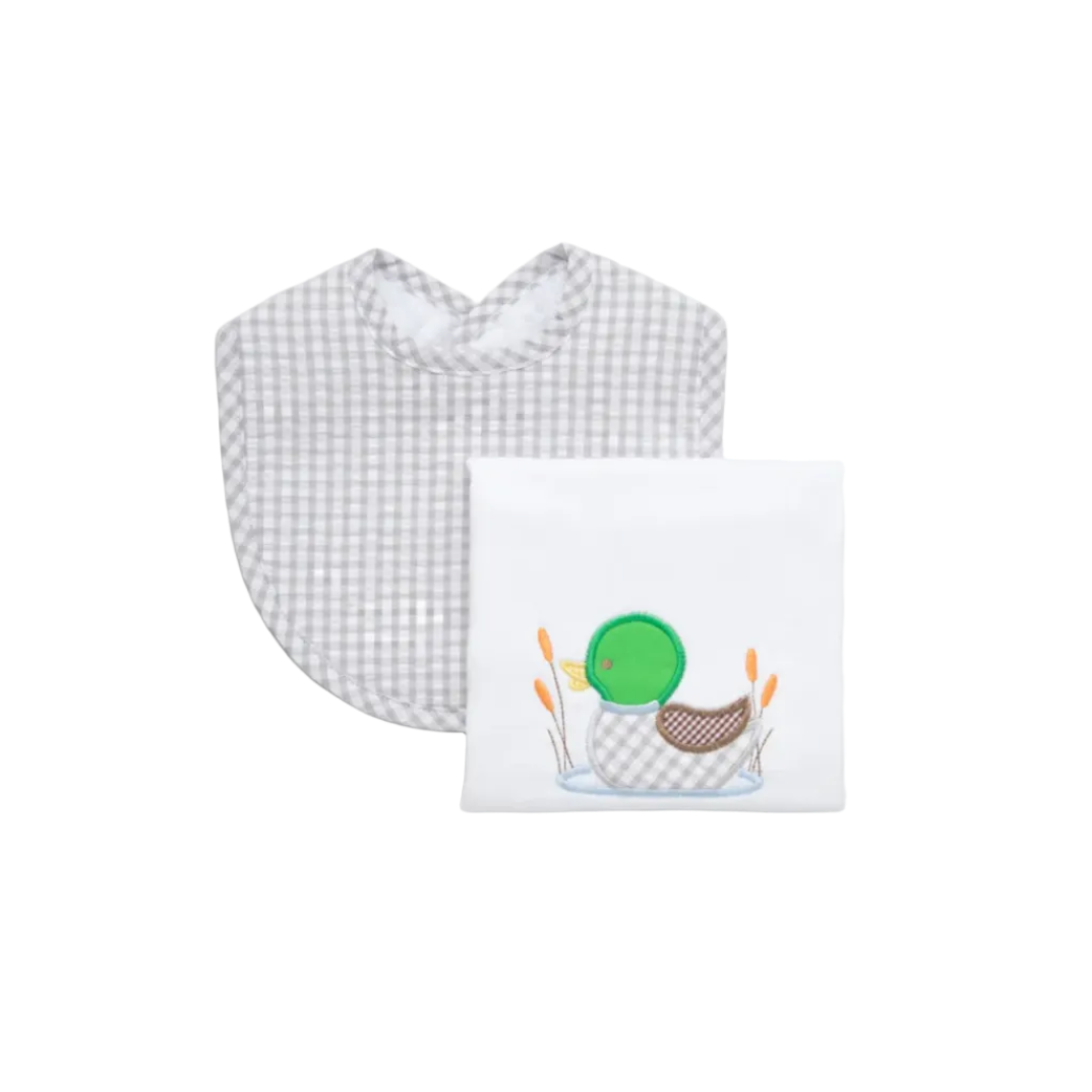 Mallard Bib & Burp Set