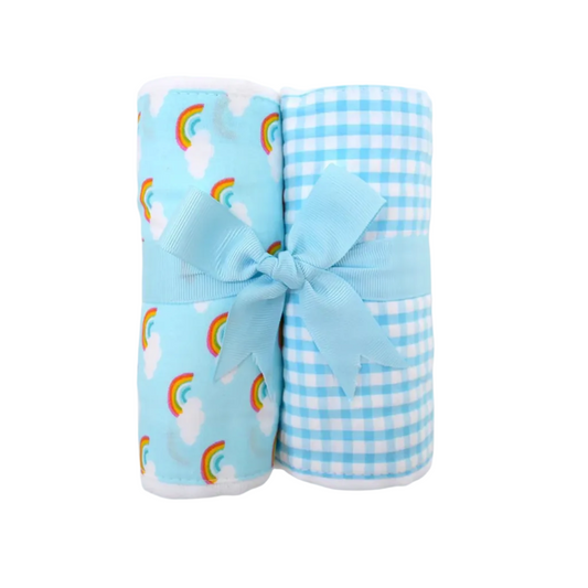Rainbow Set Of Two Burp Cloths