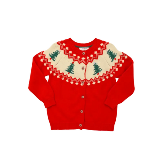 Red Christmas Tree Cardigan