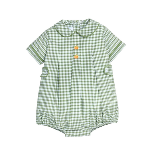 Embroidered Nicholas Bubble- Pumpkin