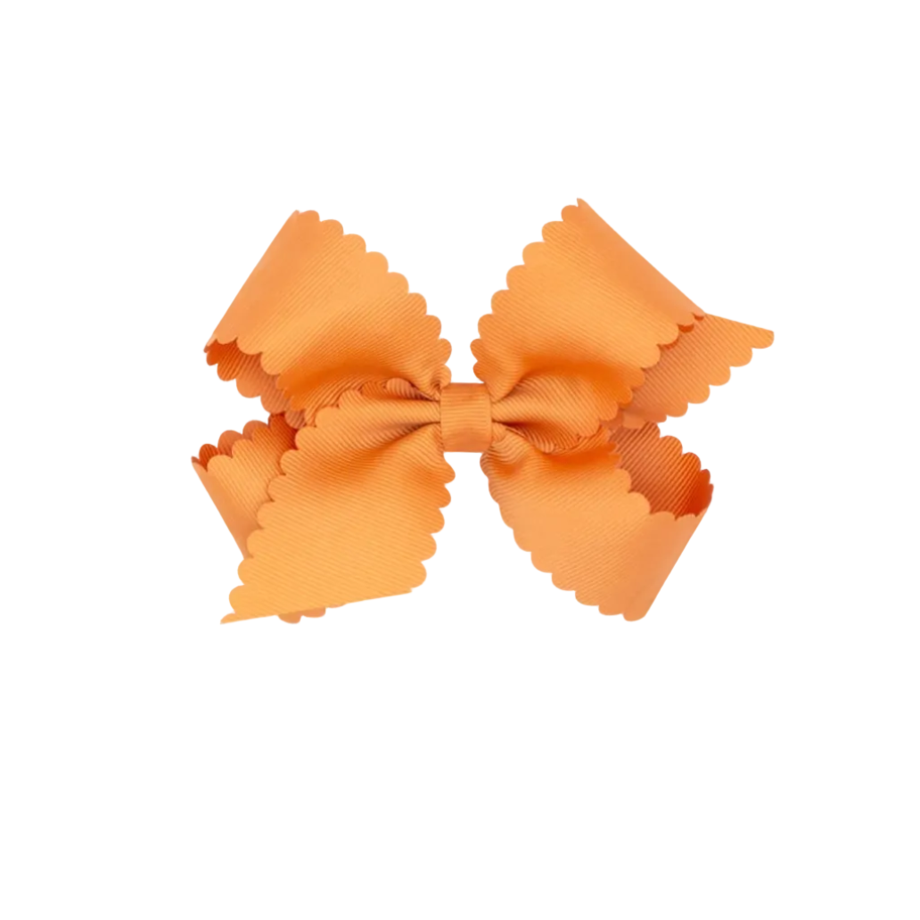 Medium Grosgrain Scalloped Bow Ginger
