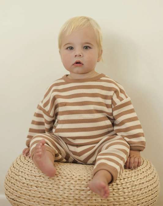 Waffle Slouch Set Harvest Stripe
