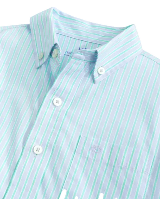 Amelia Island Stripe Charleston Sports Shirt - Ocean Channel