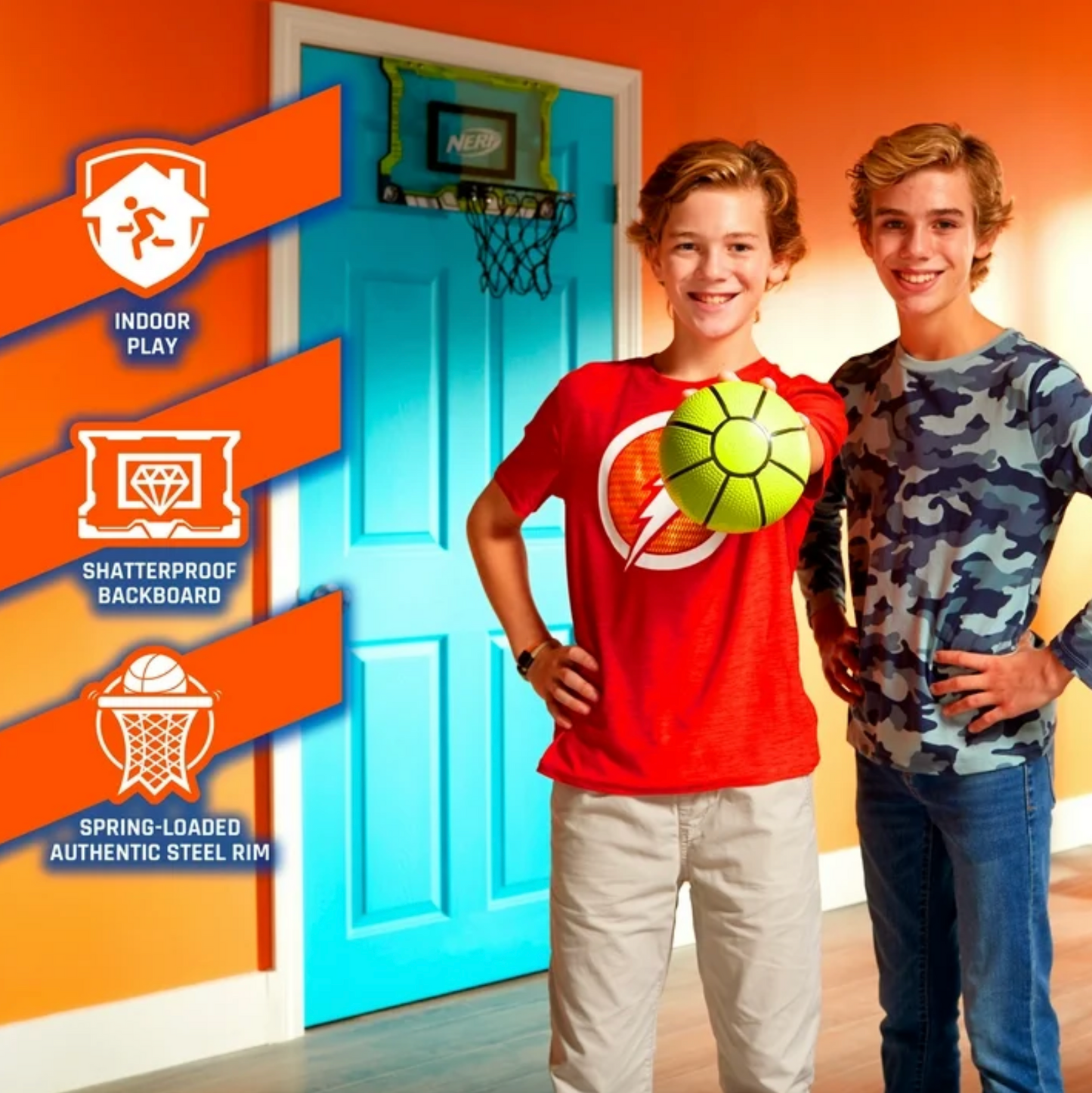 Nerf Pro Hoops Basketball Set Green