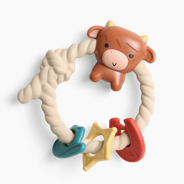 Ritzy Rattle™ Silicone Teether - Highland Cow