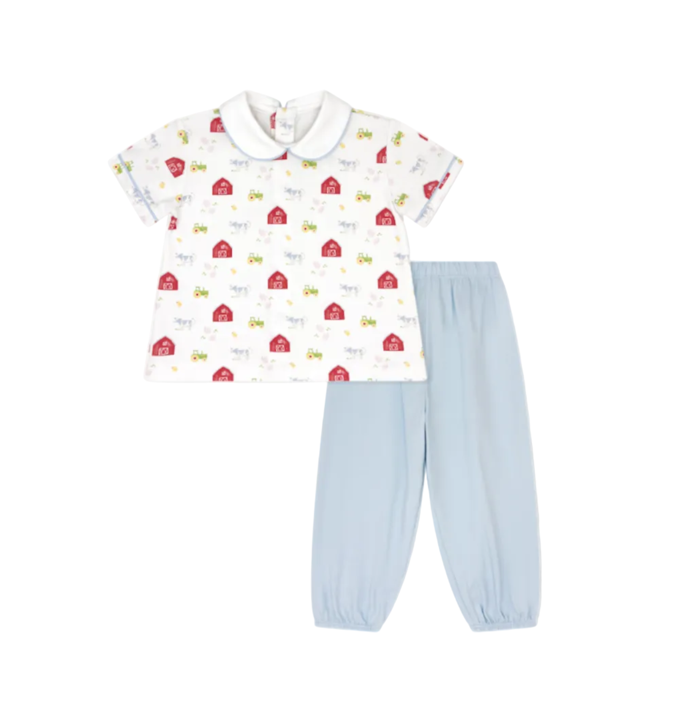 Sibley Pant Set, Barnyard Tales, Bluffton Blue