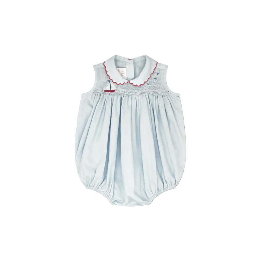 Ella Bubble Brentwood Blue Pique, Sailboat