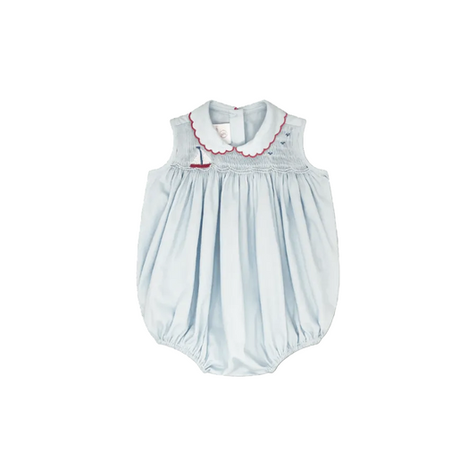 Ella Bubble Brentwood Blue Pique, Sailboat
