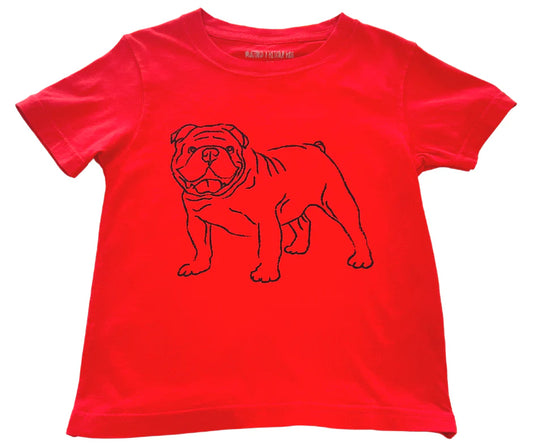 Short Sleeve Red Bulldog T-Shirt