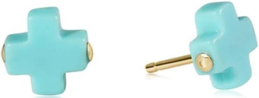 Signature Cross Studs Mint