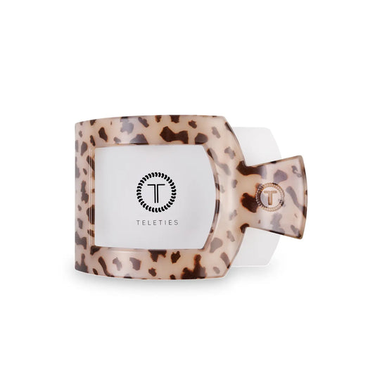 Square Flat Hair Clip | Med. | Blonde Tortoise