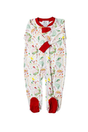 Sugarplum Footed/No Footed  Zipper Pajamas