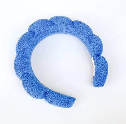 Terry Cloth Bubble Headband Colbalt Blue