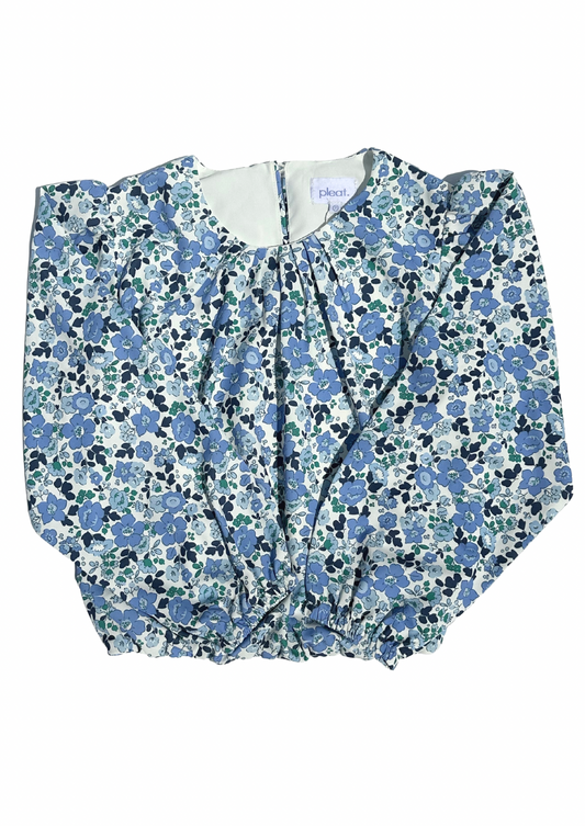 Wren Top Blue Floral