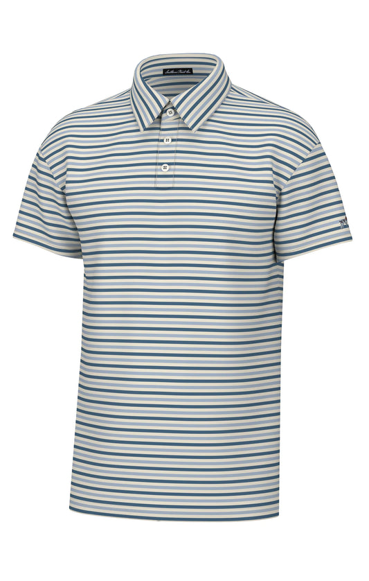 Youth Humprey Stripe Polo Blue/Green