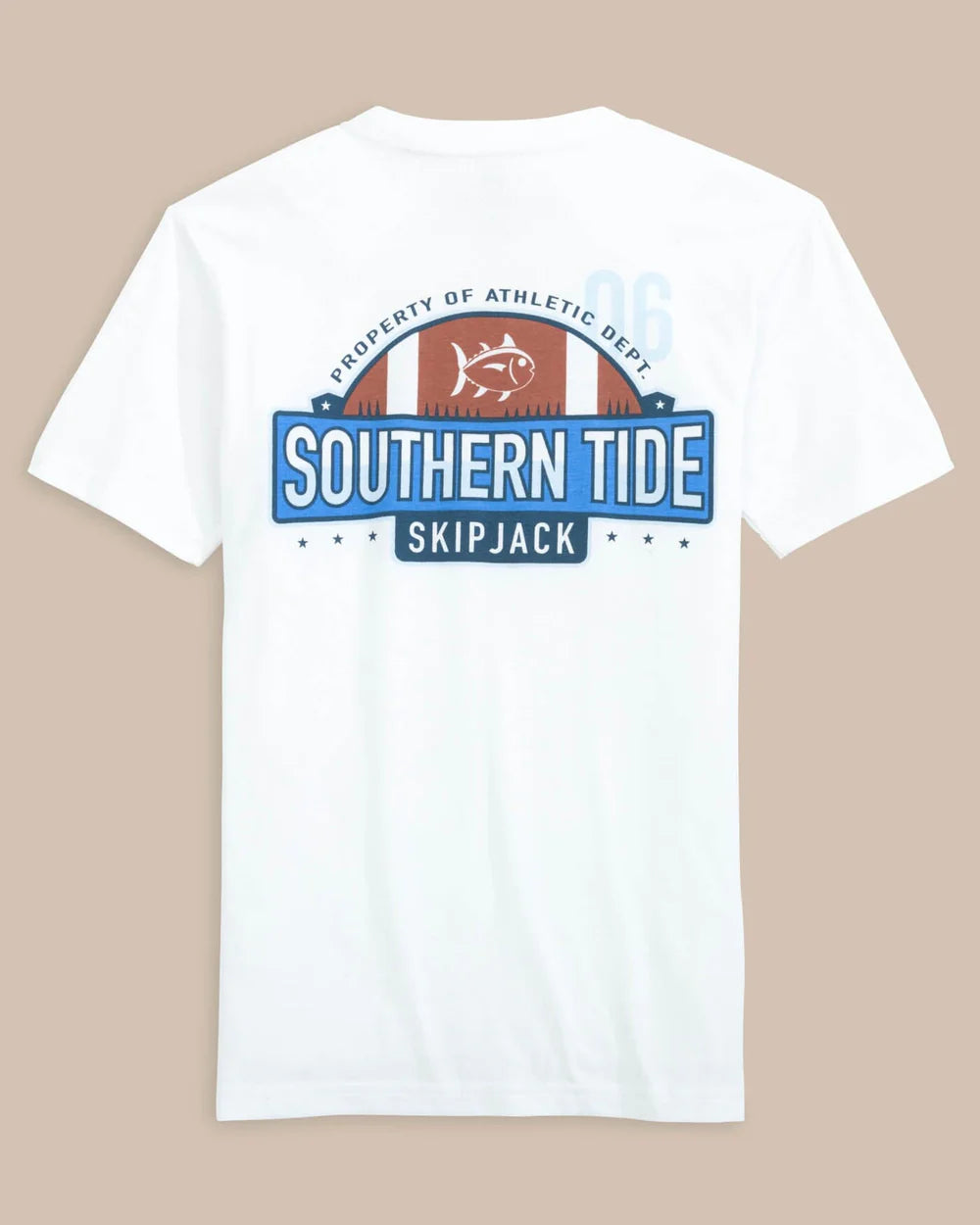 Youth Short Sleeve Skipjack Football Tee Classic White