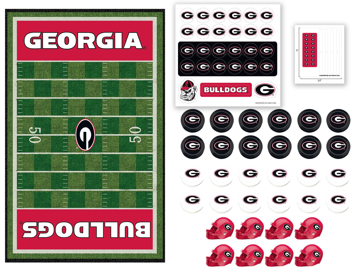 Georgia Bulldogs Checkers Board Game