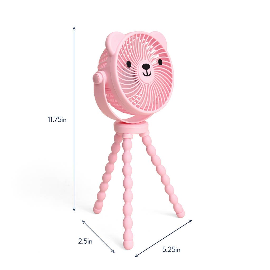 Itzy Breeze 3-Speed Stroller Fan Pink