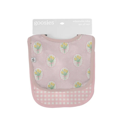 Fancy Tulips - Cottage Pink Bib Set