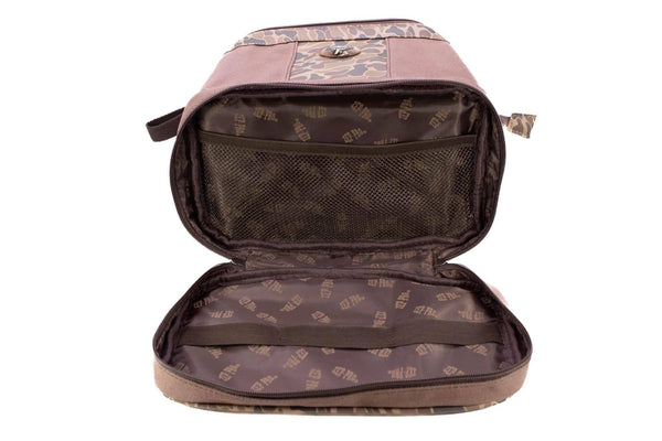 Shot Shell Brown Waxed Canvas Old School Camo Men's Toiletry Dopp Bag