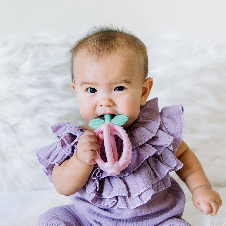 Bitzy Biter™ Teething Ball Baby Teether Pink Lemonade