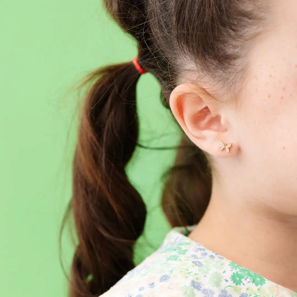 Enamel Butterfly Stud Earrings