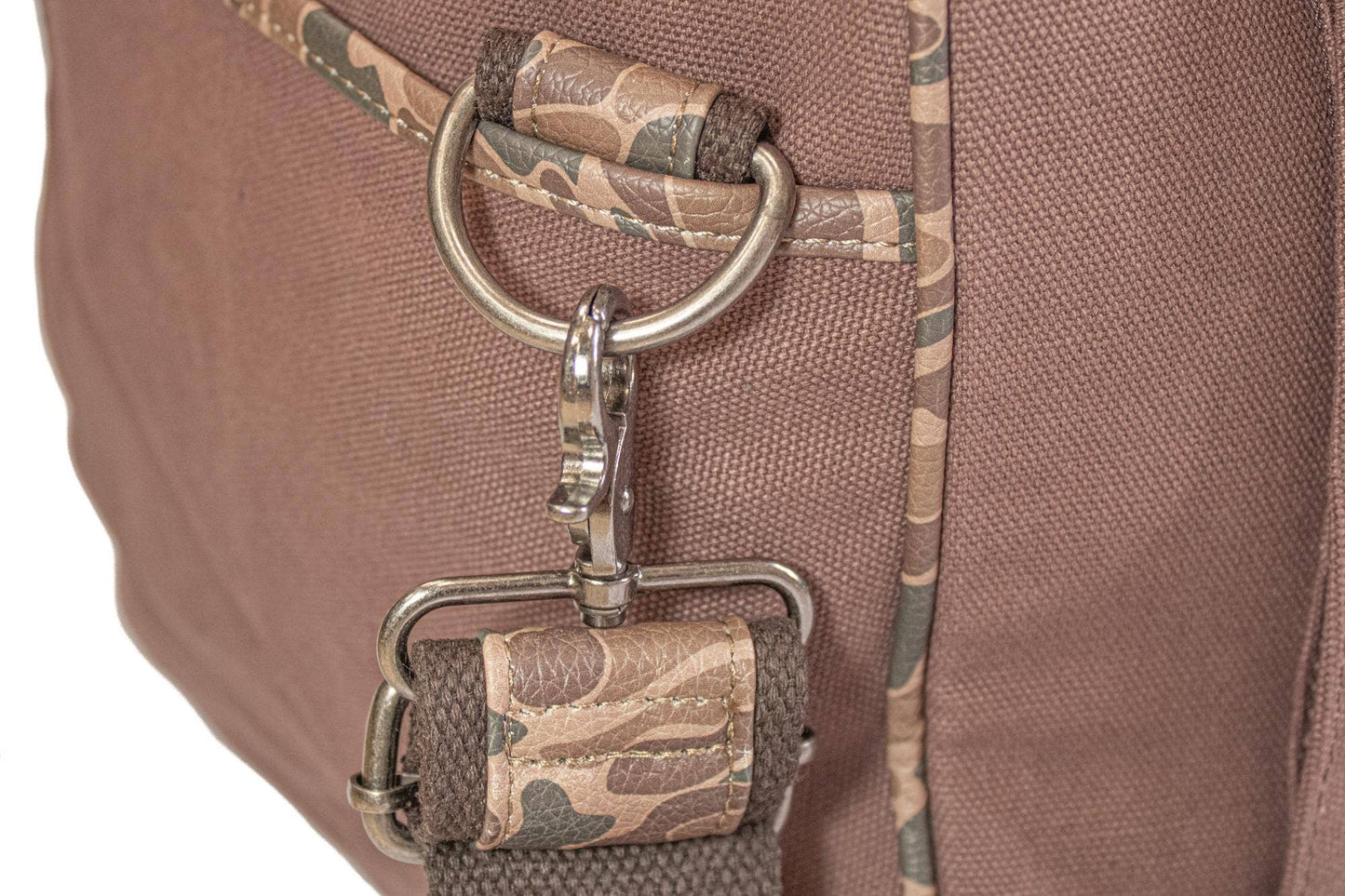Shot Shell Brown Waxed Canvas Old School Camo Weekender Bag