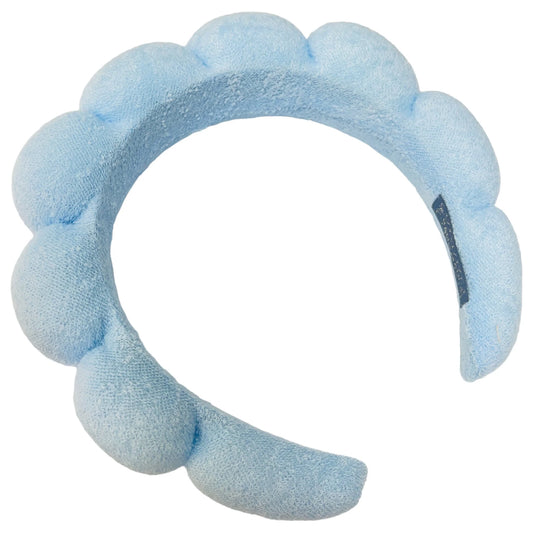 Terry Cloth Bubble Headband Blue