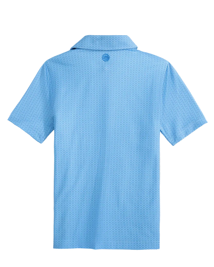 Driver Seaside Geo Perf Polo - Blue Stream