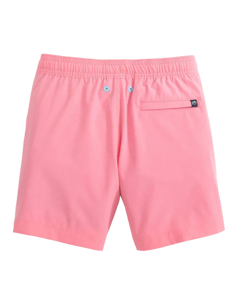 Boys Solid Maritime Swim Trunks - Sea Pink