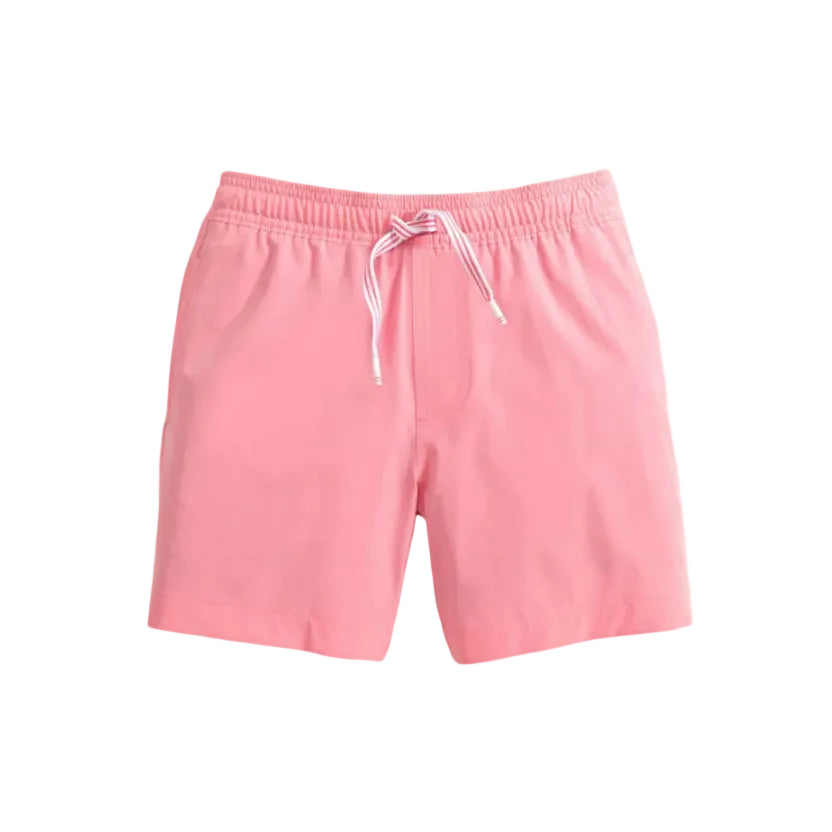 Boys Solid Maritime Swim Trunks - Sea Pink