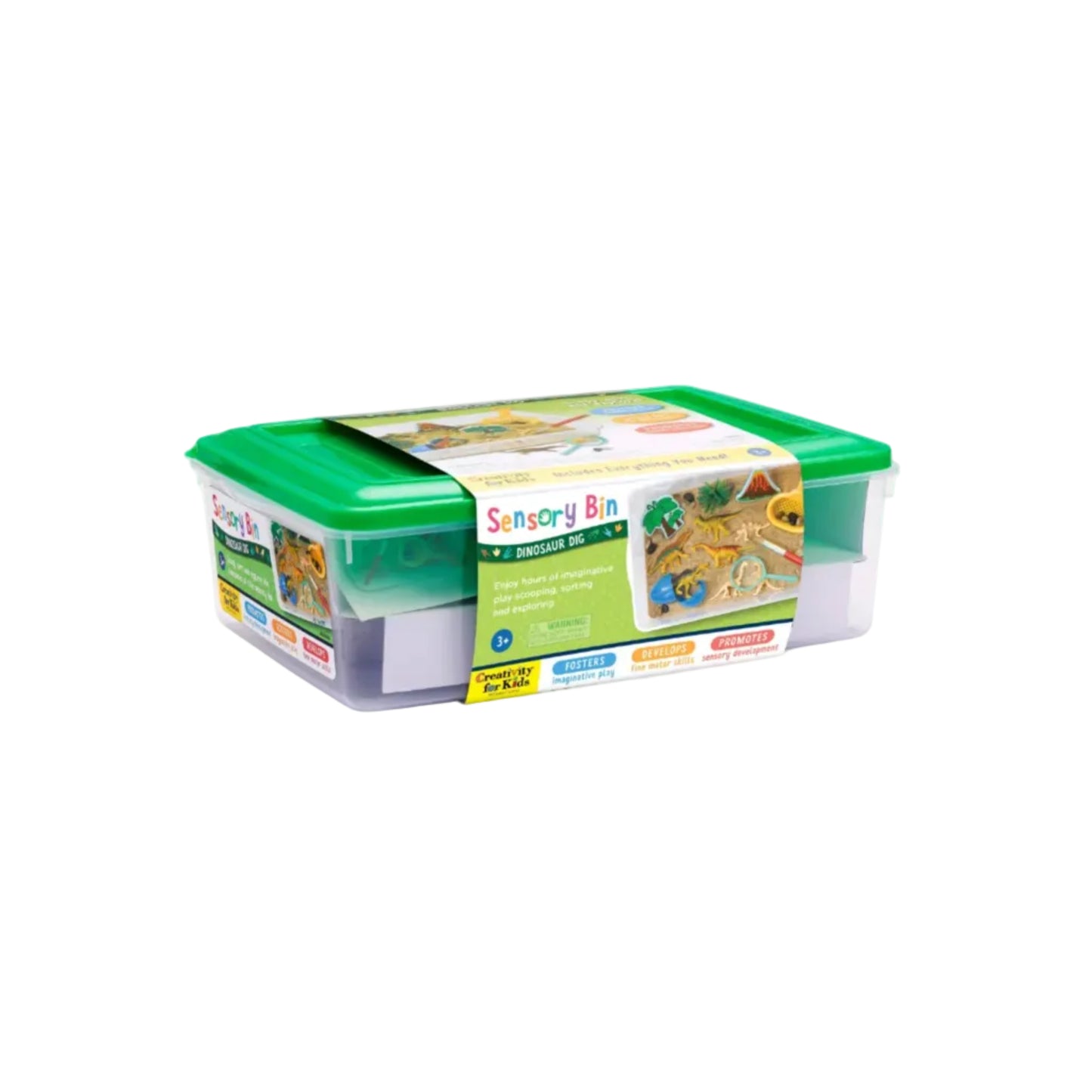 Sensory Bin Dinosaur Dig Activity Bin for Kids