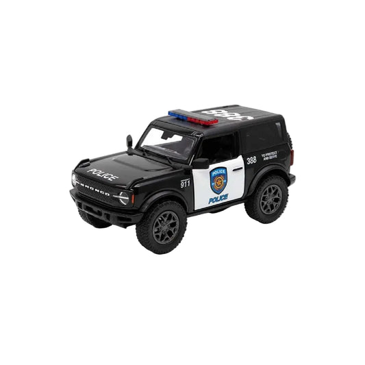 5" Die-Cast Pull Back 2022 Ford Bronco Police Car