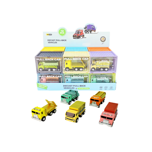 Alloy Alley Large Diecast Pull-Back Truck in reusable box